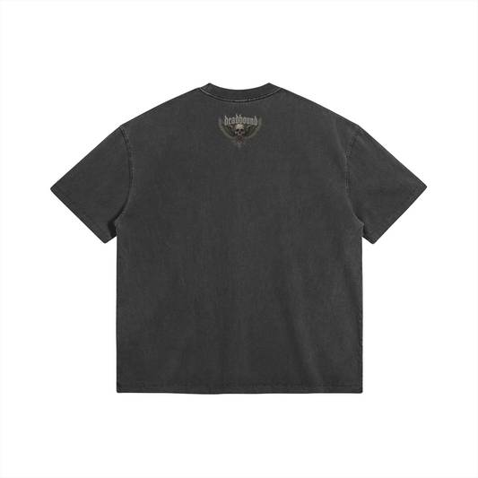 Eternal T-shirt Dark Grey Washed Overized deadbound Brand